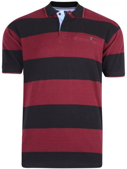 Kam Jeans 5292 Polo Burgundy - Pikeepaidat - Miesten isot pikeepaidat