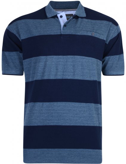 Kam Jeans 5292 Polo Denim Blue - Pikeepaidat - Miesten isot pikeepaidat