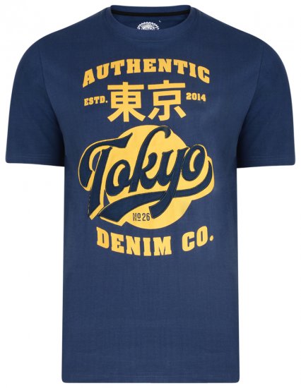 Kam Jeans 5296 T-shirt Navy - T-paidat - Isot T-paidat 2XL – 14XL