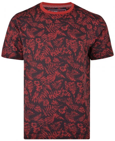Kam Jeans 5305 T-shirt Burgundy - T-paidat - Isot T-paidat 2XL – 14XL