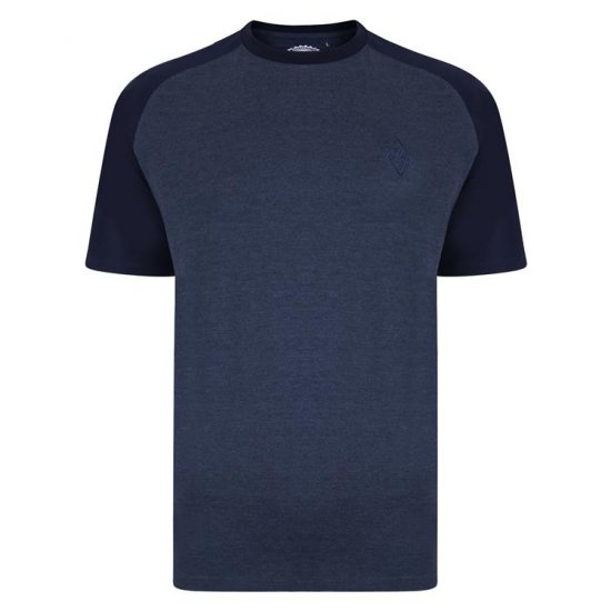 Kam Jeans 5314 Raglan T-Shirt Charcoal/Insignia Twin Pack - T-paidat - Isot T-paidat 2XL – 14XL