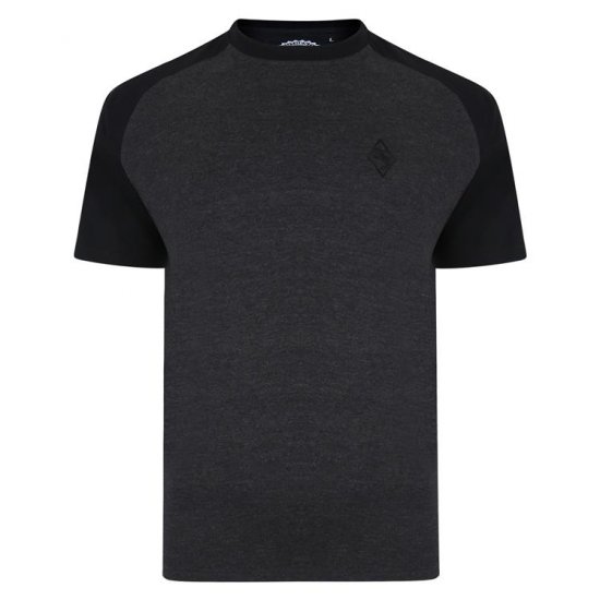 Kam Jeans 5314 Raglan T-Shirt Charcoal/Insignia Twin Pack - T-paidat - Isot T-paidat 2XL – 14XL