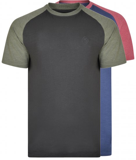 Kam Jeans 5314 Twin pack T-shirts Black/Navy - T-paidat - Isot T-paidat 2XL – 14XL