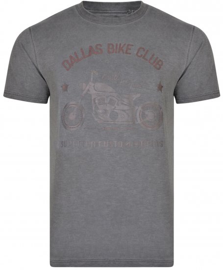 Kam Jeans 5316 Dallas Bike Club T-shirt Charcoal - T-paidat - Isot T-paidat 2XL – 14XL