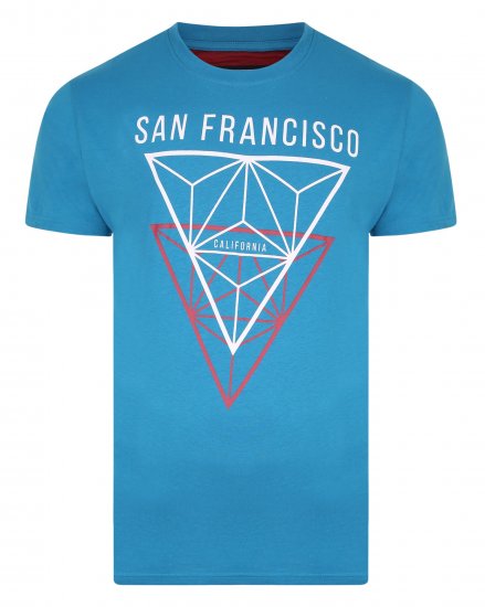 Kam Jeans 5334 San Fransisco Tee Blue - T-paidat - Isot T-paidat 2XL – 14XL