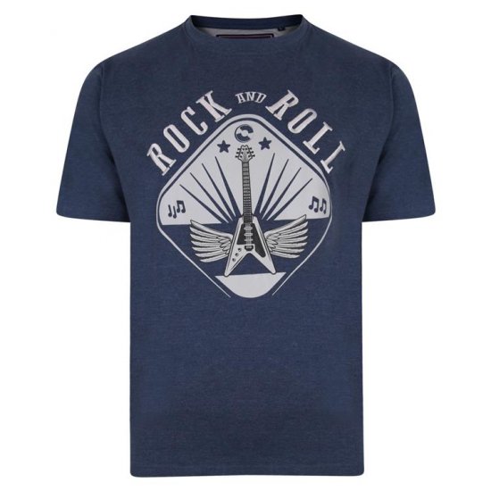 Kam Jeans 5349 Rock N Roll T-shirt Indigo - T-paidat - Isot T-paidat 2XL – 14XL