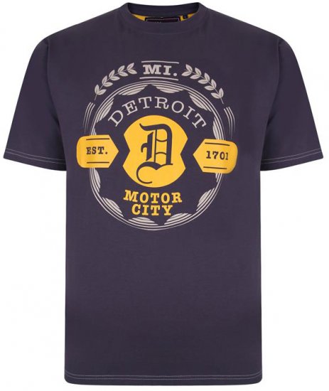 Kam Jeans 5350 Detroits Motors T-shirt Charcoal - T-paidat - Isot T-paidat 2XL – 14XL