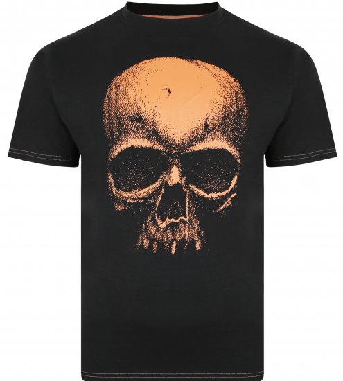 Kam Jeans 5374 Ghost Skull Print T-shirt Black - T-paidat - Isot T-paidat 2XL – 14XL