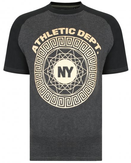 Kam Jeans 5378 NY Raglan Tee Charcoal - T-paidat - Isot T-paidat 2XL – 14XL