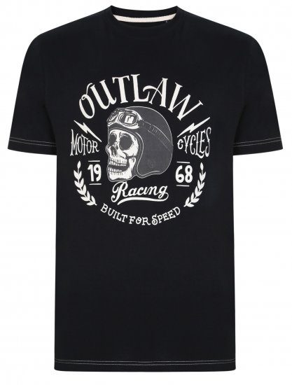 Kam Jeans 5391 Outlaws Skull Print T-Shirt - T-paidat - Isot T-paidat 2XL – 14XL