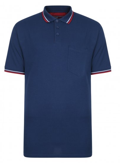 Kam Jeans Polo with Pocket Insignia Blue - Pikeepaidat - Miesten isot pikeepaidat