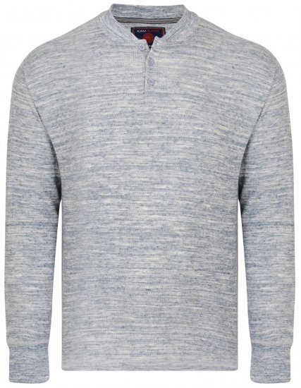 Kam Jeans 5424 Button collar Sweatshirt - Hupparit ja collegepaidat - Miesten hupparit ja collegepaidat isot koot