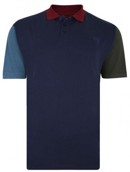 Kam Jeans 5437 Block Panel Pique Polo - Pikeepaidat - Miesten isot pikeepaidat