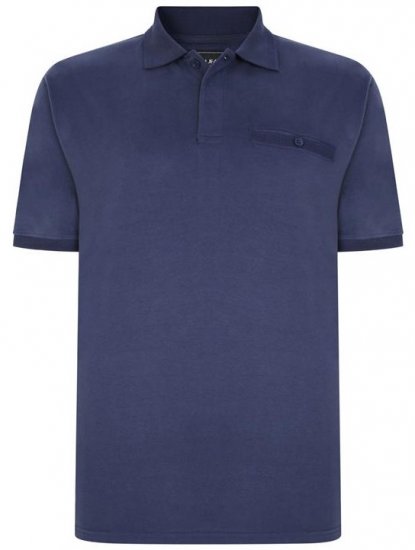 Kam Jeans 5450 Peach Finish Polo Navy - Pikeepaidat - Miesten isot pikeepaidat
