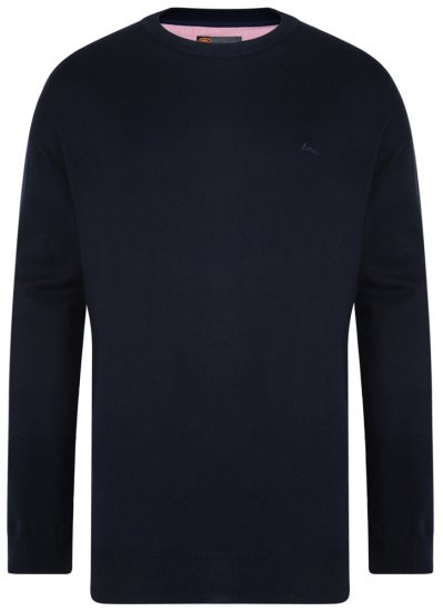 Kam Jeans Neule Tummansininen - Hupparit ja collegepaidat - Miesten hupparit ja collegepaidat isot koot