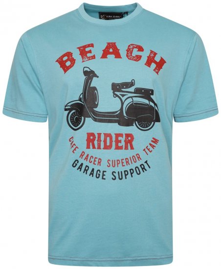 Kam Jeans 5701 Beach Rider Tee Aqua - T-paidat - Isot T-paidat 2XL – 14XL