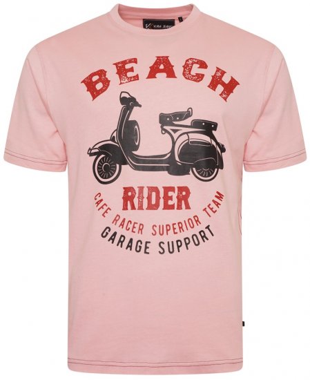 Kam Jeans 5701 Beach Rider Tee Pink - T-paidat - Isot T-paidat 2XL – 14XL