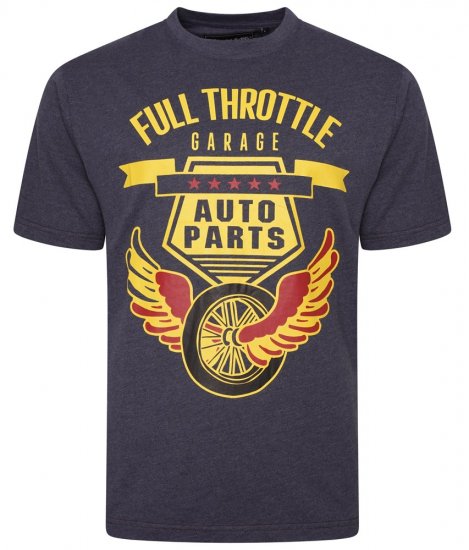 Kam Jeans 5703 Full Throttle T-Shirt Indigo - T-paidat - Isot T-paidat 2XL – 14XL
