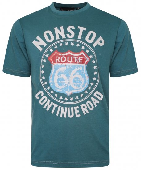 Kam Jeans 5708 Route 66 T-Shirt Pacific - T-paidat - Isot T-paidat 2XL – 14XL