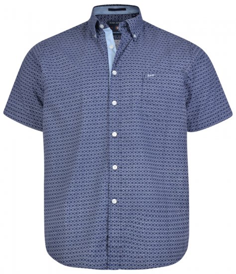 Kam Jeans 6170 Short Sleeve Shirt Navy - Kauluspaidat - Miesten isot kauluspaidat 2XL – 8XL