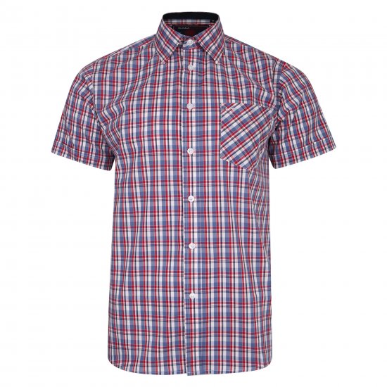 Kam Jeans 6202 Casual Shirt Red - Kauluspaidat - Miesten isot kauluspaidat 2XL – 8XL