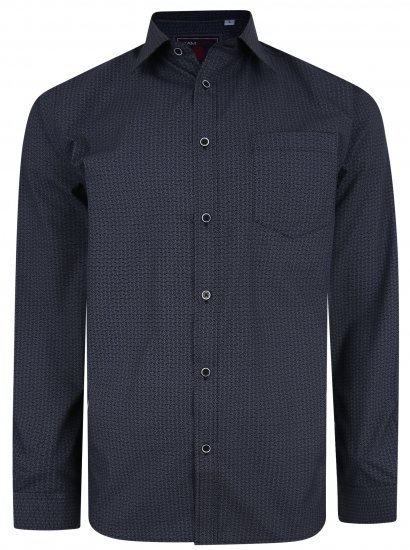 Kam Jeans 6209 LS Smart Pattern Print Shirt - Kauluspaidat - Miesten isot kauluspaidat 2XL – 8XL