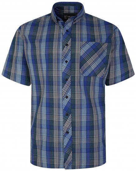 Kam Jeans 6250 Short sleeve Shirt Blue - Kauluspaidat - Miesten isot kauluspaidat 2XL – 8XL