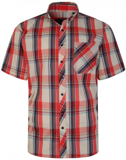 Kam Jeans 6255 Short sleeve Shirt Multi colour - Kauluspaidat - Miesten isot kauluspaidat 2XL – 8XL