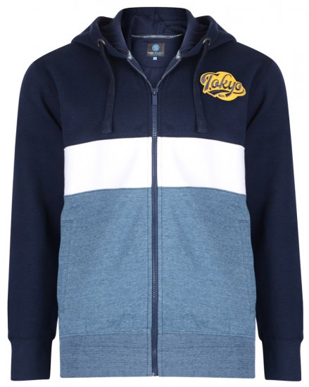 Kam Jeans 7002 Hoodie Denim - Hupparit ja collegepaidat - Miesten hupparit ja collegepaidat isot koot