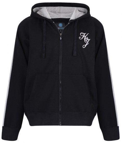 Kam Jeans 7005 Hoodie Black - Hupparit ja collegepaidat - Miesten hupparit ja collegepaidat isot koot