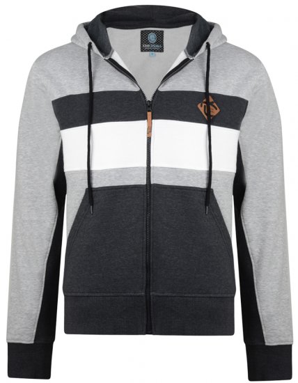 Kam Jeans 701 Cut and Sew Hoodie Grey - Hupparit ja collegepaidat - Miesten hupparit ja collegepaidat isot koot