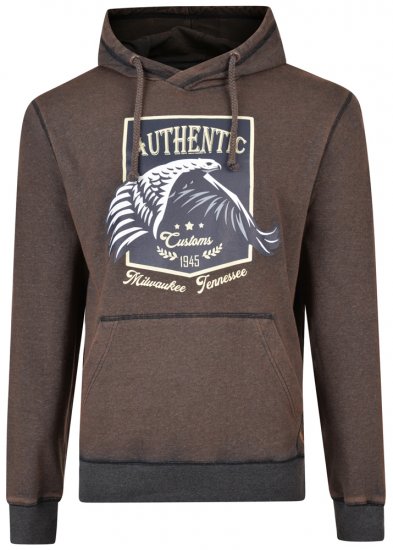 Kam Jeans 7010 Hoodie Black - Hupparit ja collegepaidat - Miesten hupparit ja collegepaidat isot koot