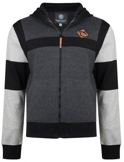 Kam Jeans 702 Cut and Sew Hoodie Charcoal - Hupparit ja collegepaidat - Miesten hupparit ja collegepaidat isot koot