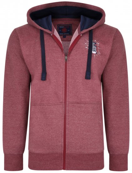 Kam Jeans 7029 Hoodie Cordovan - Hupparit ja collegepaidat - Miesten hupparit ja collegepaidat isot koot