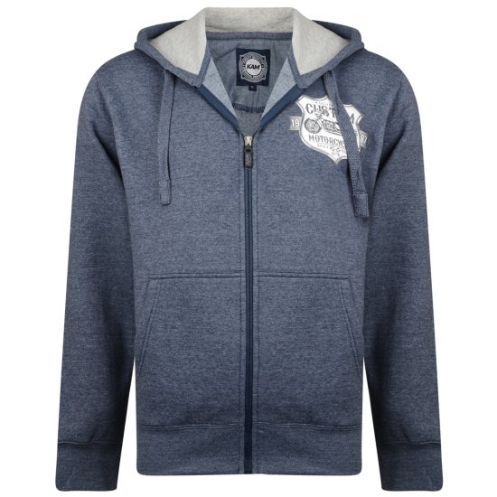 Kam Jeans 704 Customs Hoodie Denim - Hupparit ja collegepaidat - Miesten hupparit ja collegepaidat isot koot