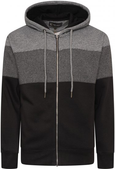 Kam Jeans 7071 Marl Stripe Hoody Black TALL SIZES - MIESTEN VAATTEET MT-6XLT - Pitkien miesten vaatteet