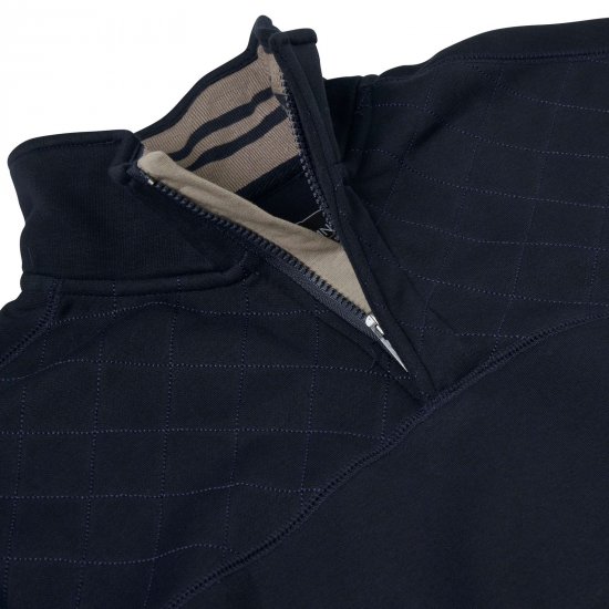 Kam Jeans 7092 Puolivetoketjullinen collegepaita Tummansininen - Hupparit ja collegepaidat - Miesten hupparit ja collegepaidat isot koot