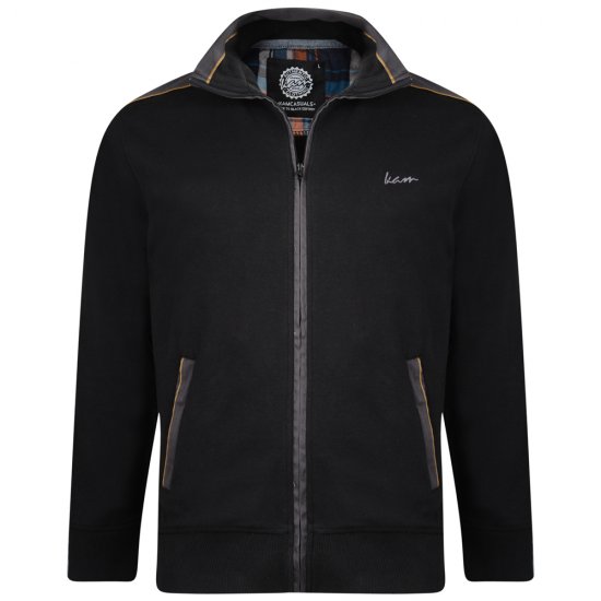 Kam Jeans 714 Shoulder Panel Sweater Black - Hupparit ja collegepaidat - Miesten hupparit ja collegepaidat isot koot