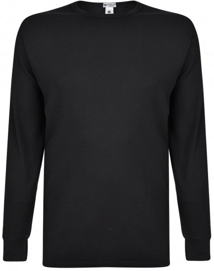 Kam Jeans 835 Long Sleeve Thermal T-shirt Black - Alusvaatteet & uimavaatteet - Miesten Isot alusvaatteet 