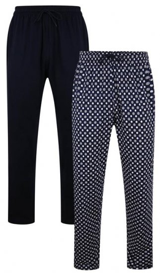 Kam Jeans 877 Lounge Pants Navy Twin Pack - Alusvaatteet & uimavaatteet - Miesten Isot alusvaatteet 