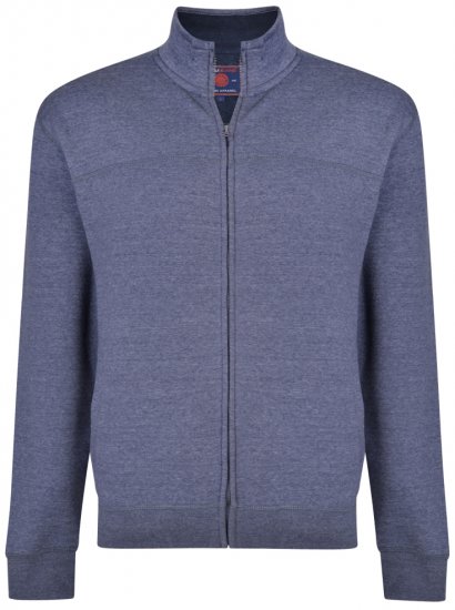 Kam Jeans 7018 Full zip Sweatshirt Insignia Blue - Hupparit ja collegepaidat - Miesten hupparit ja collegepaidat isot koot