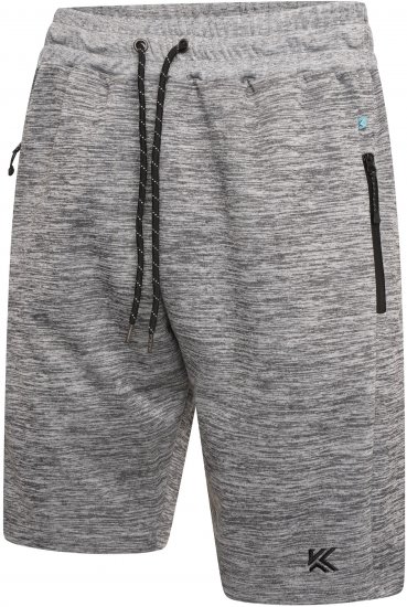 Kam Jeans AP005 Active Performance Marl Shorts Grey - Collegehousut ja collegeshortsit - Miesten Isot collegehousut ja collegeshortsit