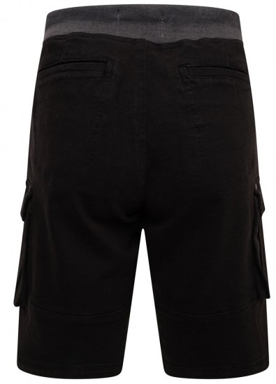 Kam Jeans Elvio Rib Waist Stretch Shorts Black - Shortsit - Shortsit, isot koot – W40-W60