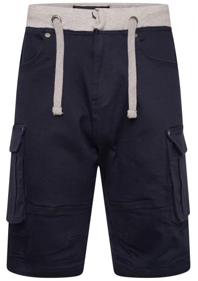 Kam Jeans Elvio Rib Waist Stretch Shorts Navy - Shortsit - Shortsit, isot koot – W40-W60