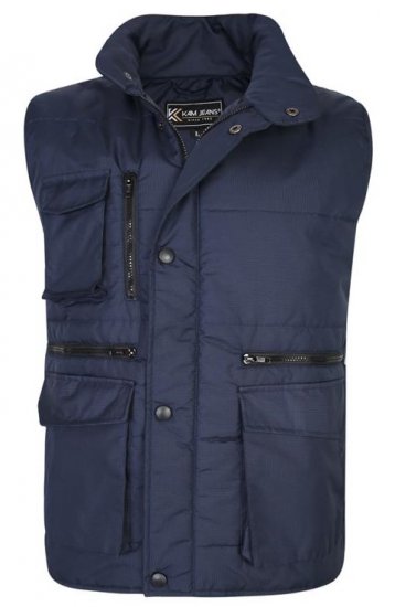 Kam Jeans KV115 Military Multi Pocket Vest Navy - Takit - Miesten Takit, isot koot – 2XL – 12XL