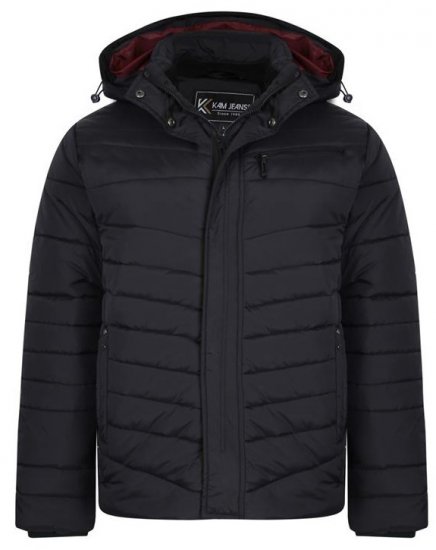 Kam Jeans KV118 Lightweight Quilted Jacket Black - Takit - Miesten Takit, isot koot – 2XL – 12XL
