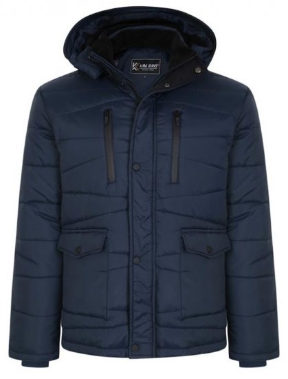 Kam Jeans KV119 Premium Lightweight Qulited Jacket Indigo - Takit - Miesten Takit, isot koot – 2XL – 12XL