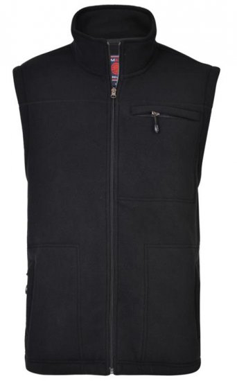 Kam Jeans KV99 Fleece Vest Black - Urheiluvaatteet & ulkoilu - Miesten urheiluvaatteet isot koot