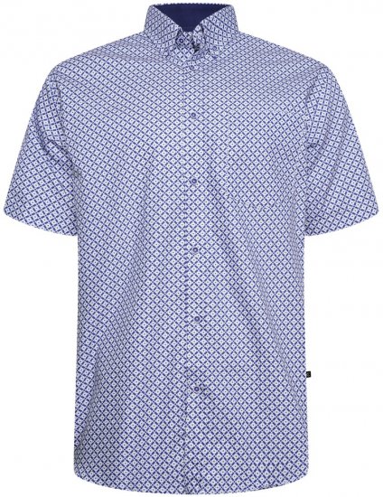 Kam Jeans P046 geometrisesti kuvioitu kauluspaita - Kauluspaidat - Miesten isot kauluspaidat 2XL – 8XL
