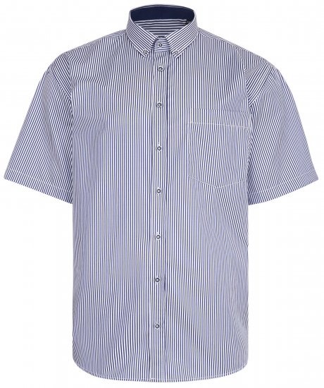 Kam Jeans 643 Premium Short Sleeve Shirt Navy - Kauluspaidat - Miesten isot kauluspaidat 2XL – 8XL